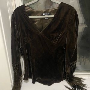 Vintage Carole little Brown top